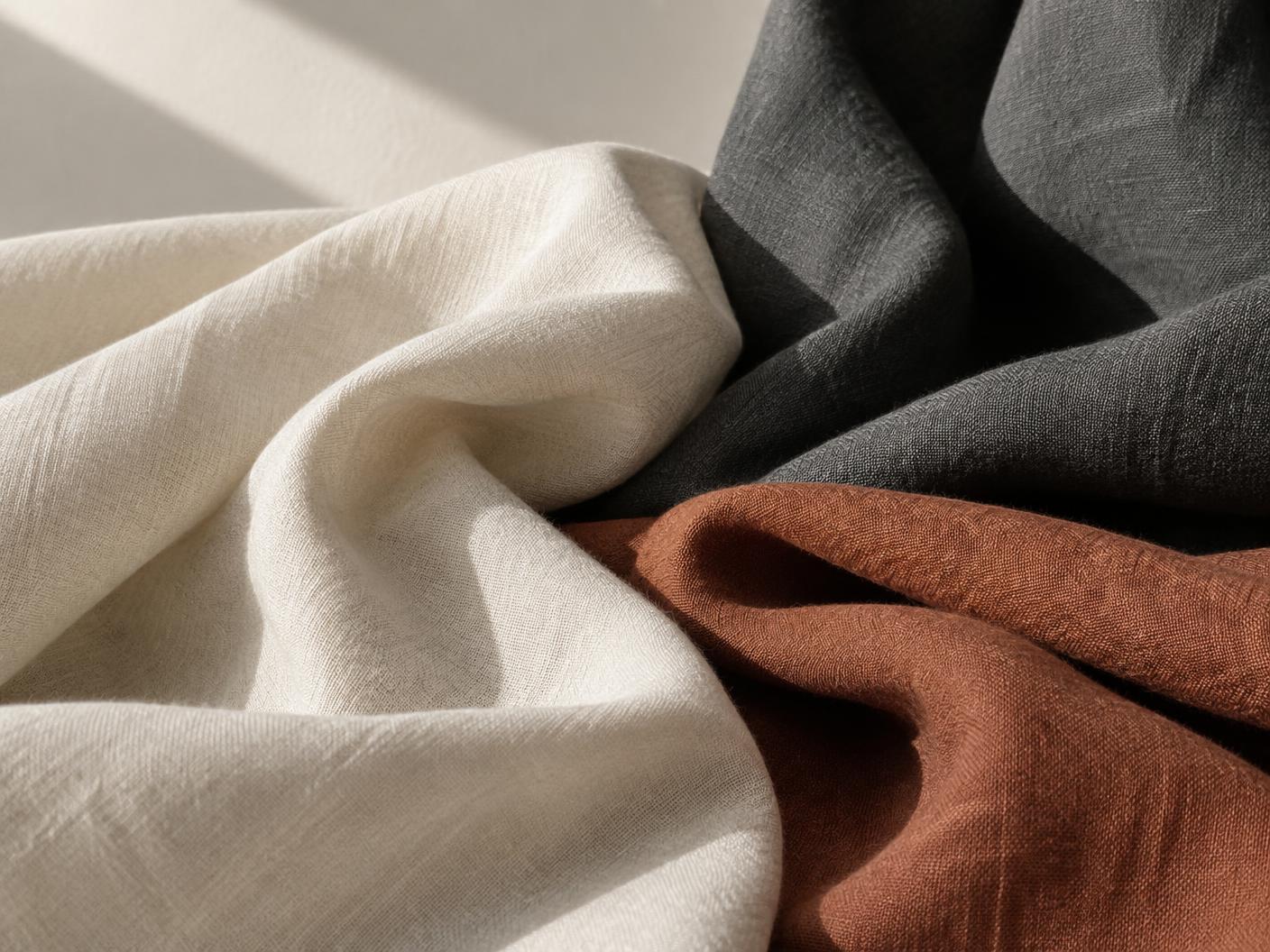 Abstract folds of textile materials